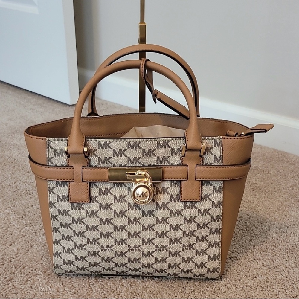 Michael Kors Brown and Tan Satchel